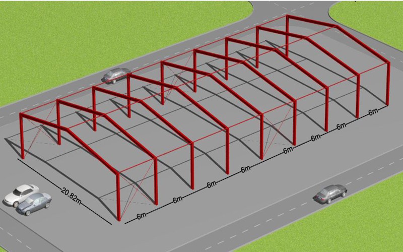 Customized 48m × 20.82m Steel Structure Cattle Shed best