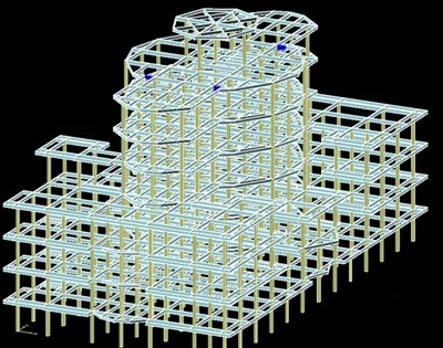 Immeuble de bureaux à structure métallique